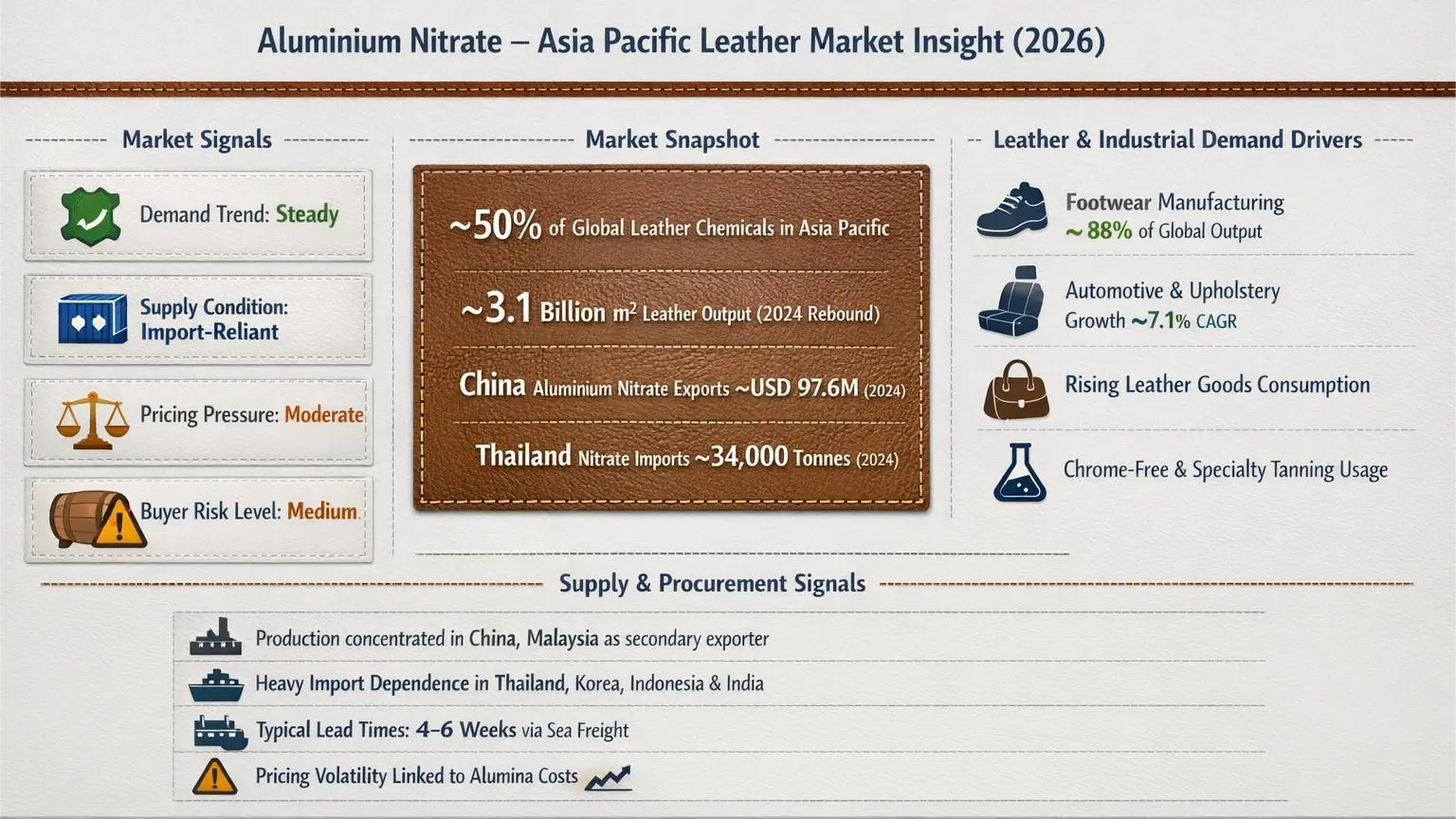 Aluminium Nitrate Leather Market Insight for Asia Pacific (2026)